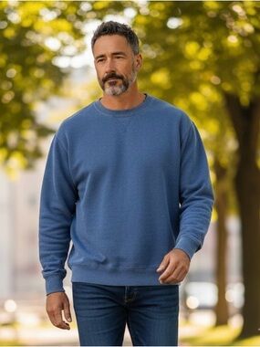 Orvis 1856 Blue Sweatshirt XL Crewneck Cotton Pullover Casual